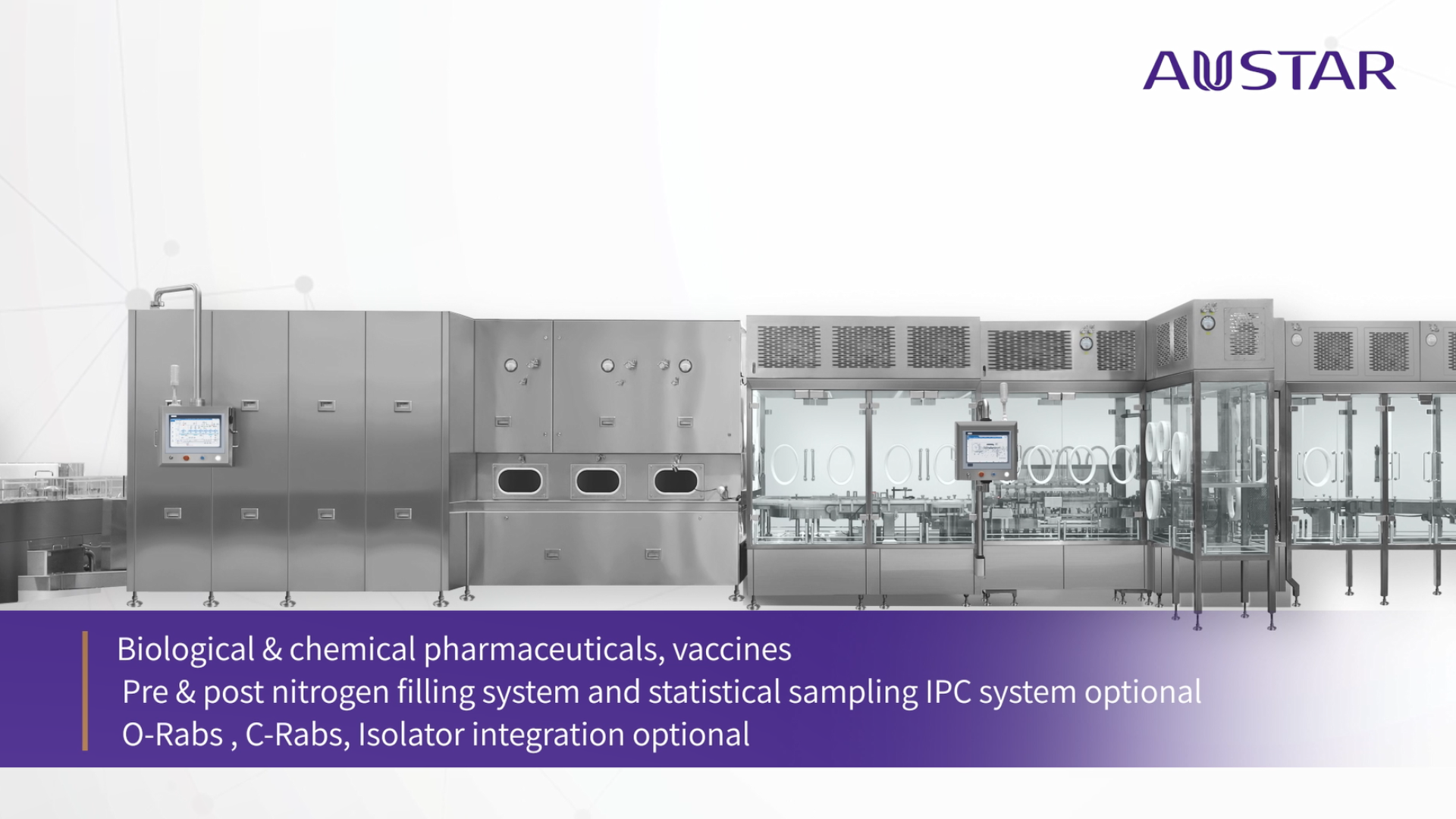 High-Speed Vial Filling Line with Freeze Dryer